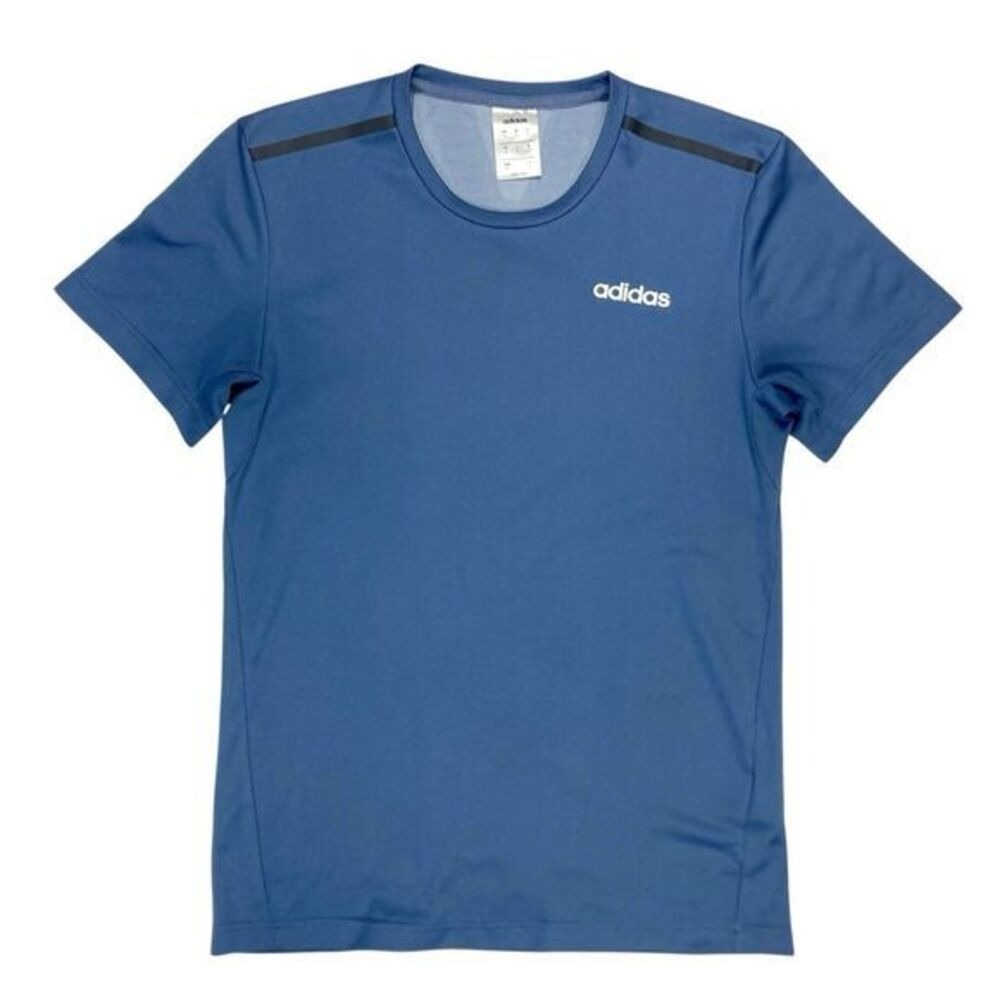 Adidas Climalite Graphic Back Training T Shirt Mens S Blue Short Sleeve Sporty